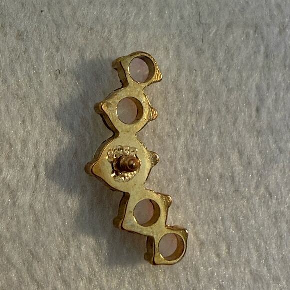 Gold Plated Titanium Crescent Opal Topper 18G/16G internally threaded - Picture 5 of 7